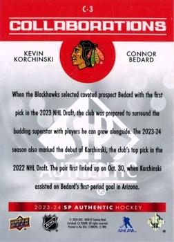 2023-24 SP Authentic - Collaborations #C-3 Kevin Korchinski / Connor Bedard